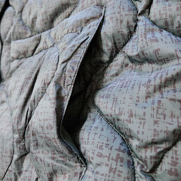 FLX Dark Green Puffer Jacket Cinchable Waist High Neck Zip and Snap Size… - Picture 8 of 16